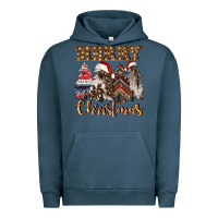 Pigment Midnight Navy merry christmas trees Urban Hoodie - CowGirlArtShop