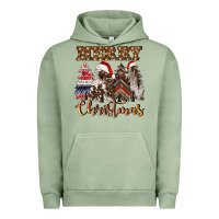 Pigment Oil Green merry christmas trees Urban Hoodie - CowGirlArtShop