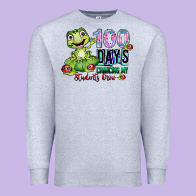 100 Days Chancing My Students Crow Premium Sweatshirt Designed By Sublimationcraftshop