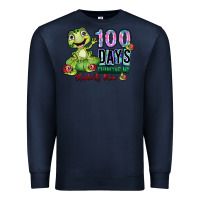 Navy 100 days chancing my students crow Premium Sweatshirt - SublimationCraftShop