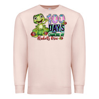 Pale Pink 100 days chancing my students crow Premium Sweatshirt - SublimationCraftShop