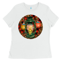 White Xmas Lantern Christmas Ladies Tee - RanaPortraitStore