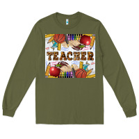 Army Green Western Teacher Long Sleeve Tee - LillyAllenDesigns