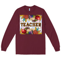 Burgundy Western Teacher Long Sleeve Tee - LillyAllenDesigns