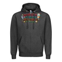 Charcoal Heather please let me drink my iced coffee in peace Zipper Hoodie - MaliasSmallBusiness