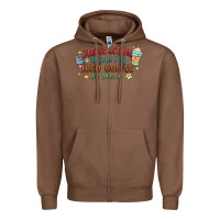 Chestnut please let me drink my iced coffee in peace Zipper Hoodie - MaliasSmallBusiness