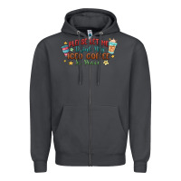 Smoke please let me drink my iced coffee in peace Zipper Hoodie - MaliasSmallBusiness