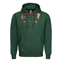 Sports Green please let me drink my iced coffee in peace Zipper Hoodie - MaliasSmallBusiness
