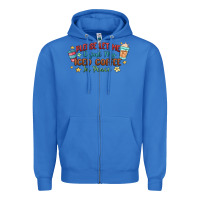 True Royal please let me drink my iced coffee in peace Zipper Hoodie - MaliasSmallBusiness