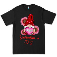 Black happy valentine's day gnomes with sunflower Premium Tee - RanaPortraitStore