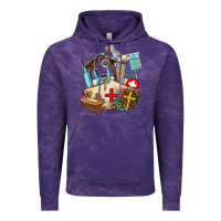 Cloud Purple nurse  cross and jesus Vintage Hoodie - AdoDesignShop