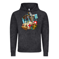 Vintage Black nurse  cross and jesus Vintage Hoodie - AdoDesignShop