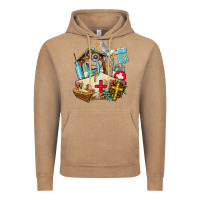 Vintage Coffee nurse  cross and jesus Vintage Hoodie - AdoDesignShop