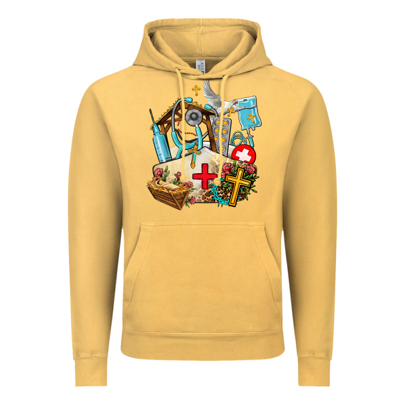 Nurse  Cross And Jesus Vintage Hoodie by AdoDesignShop | Teevron