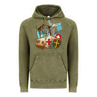 Vintage Olive nurse  cross and jesus Vintage Hoodie - AdoDesignShop