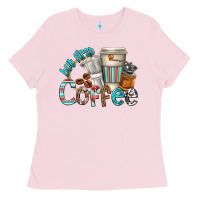 Bubblegum Pink but first coffee Ladies Tee - texasbilliewilder
