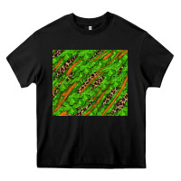 Black Distressed Shamrock And Leopard Heavy Core Tee - RanaPortraitStore