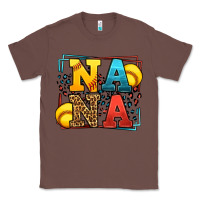 Chestnut Softball nana leopard frame Classic Tee - LillyAllenDesigns