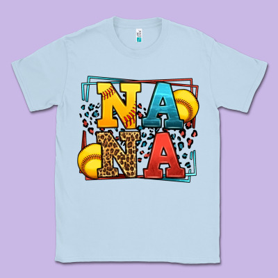 Softball Nana Leopard Frame Classic Tee Designed By Lillyallendesigns