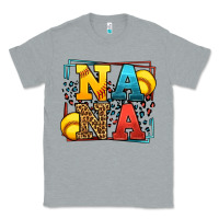 Heather Grey Softball nana leopard frame Classic Tee - LillyAllenDesigns