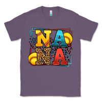Lavender Softball nana leopard frame Classic Tee - LillyAllenDesigns