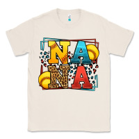 Natural Softball nana leopard frame Classic Tee - LillyAllenDesigns