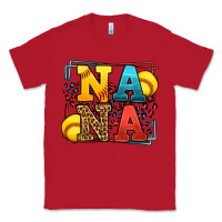 Red Softball nana leopard frame Classic Tee - LillyAllenDesigns