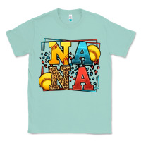 Seafoam Softball nana leopard frame Classic Tee - LillyAllenDesigns