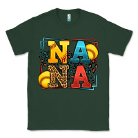 Sports Green Softball nana leopard frame Classic Tee - LillyAllenDesigns