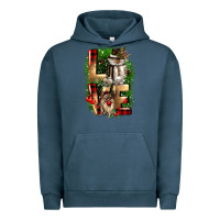 Pigment Midnight Navy love snowman gnome Urban Hoodie - CowGirlArtShop