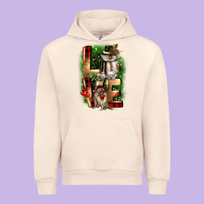 Love Snowman Gnome Urban Hoodie Designed By Cowgirlartshop