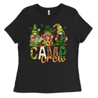 Black camp crew with gnomies Ladies Tee - texasbilliewilder