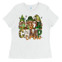 White camp crew with gnomies Ladies Tee - texasbilliewilder