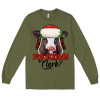 Army Green you serious clark baby cow Long Sleeve Tee - Jasminsmagicworld