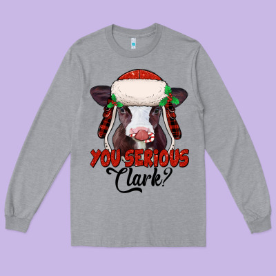 You Serious Clark Baby Cow Long Sleeve Tee Designed By Jasminsmagicworld