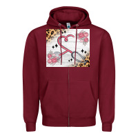 Burgundy customized leopard floral nurse Zipper Hoodie - MaliasSmallBusiness
