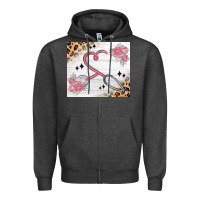 Charcoal Heather customized leopard floral nurse Zipper Hoodie - MaliasSmallBusiness