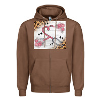 Chestnut customized leopard floral nurse Zipper Hoodie - MaliasSmallBusiness