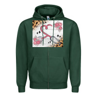 Sports Green customized leopard floral nurse Zipper Hoodie - MaliasSmallBusiness