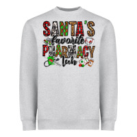 Heather Grey santa's favorite pharmacy tech Heavyweight Sweatshirt - Jasminsmagicworld