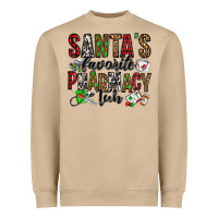 Santa's Favorite Pharmacy Tech Heavyweight Sweatshirt | Teevron