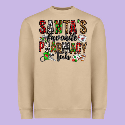 Santa's Favorite Pharmacy Tech Heavyweight Sweatshirt Designed By Jasminsmagicworld
