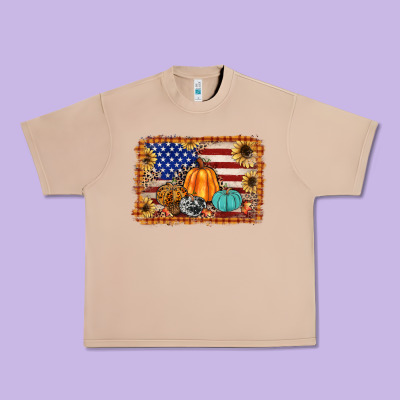 American Flag Fall Backgraund Urban Heavy Tee Designed By Jahusdesignshop