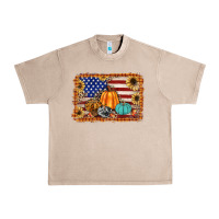 French Oak american flag fall backgraund Urban Heavy Tee - JahusDesignShop