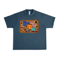 Midnight Navy american flag fall backgraund Urban Heavy Tee - JahusDesignShop