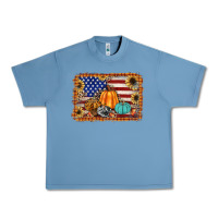 Pebble Blue american flag fall backgraund Urban Heavy Tee - JahusDesignShop