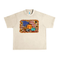Sandshell american flag fall backgraund Urban Heavy Tee - JahusDesignShop