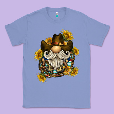 Cowboy Gnome Sunflower Rope Classic Tee Designed By Barkaloodesign