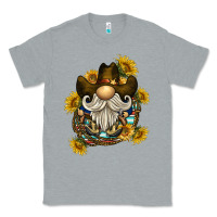 Heather Grey cowboy gnome sunflower rope Classic Tee - BarkalooDesign