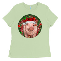 Matcha Pig Christmas Ladies Tee - RanaPortraitStore